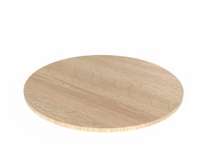 Plateau chêne rond 80 cm épaisseur 19 mm – table en bois pour 2 à 3 couverts, idéale pour petit restaurant