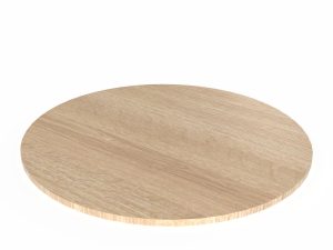 Plateau chêne rond 90 cm épaisseur 19 mm – table ronde traditionnelle pour 3 à 4 couverts, style authentique